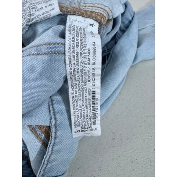 "ZARA" High Rise,Wide Leg,Button Fly Jeans,SZ 6, Short Y2K Retro 90's Hipster - Picture 8 of 12